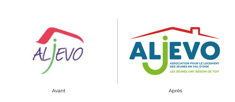 Logo Aljevo faites par Val d’Oise Communication - Avant/Après