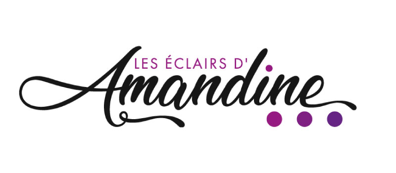 Logo Les Eclairs d’Amandine réalisé par Val d’Oise Communication (logo pâtissier)